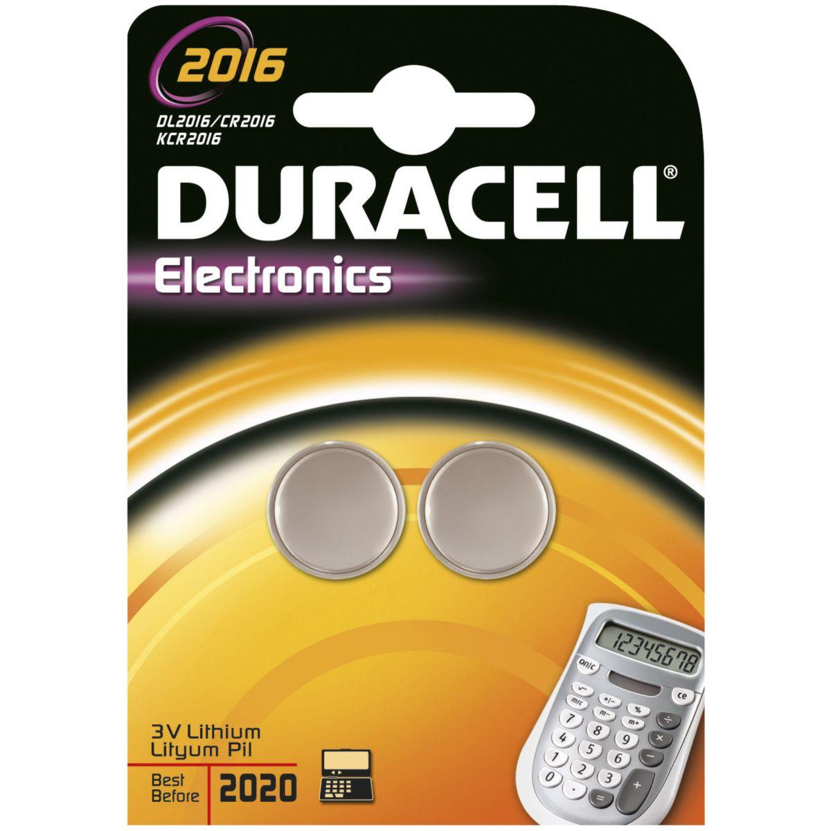 Pile non rechargeable duracell lithium spe 2016 - 2 piles (photo) Pile non rechargeable duracell lithium spe 2016 - 2 piles (photo)
