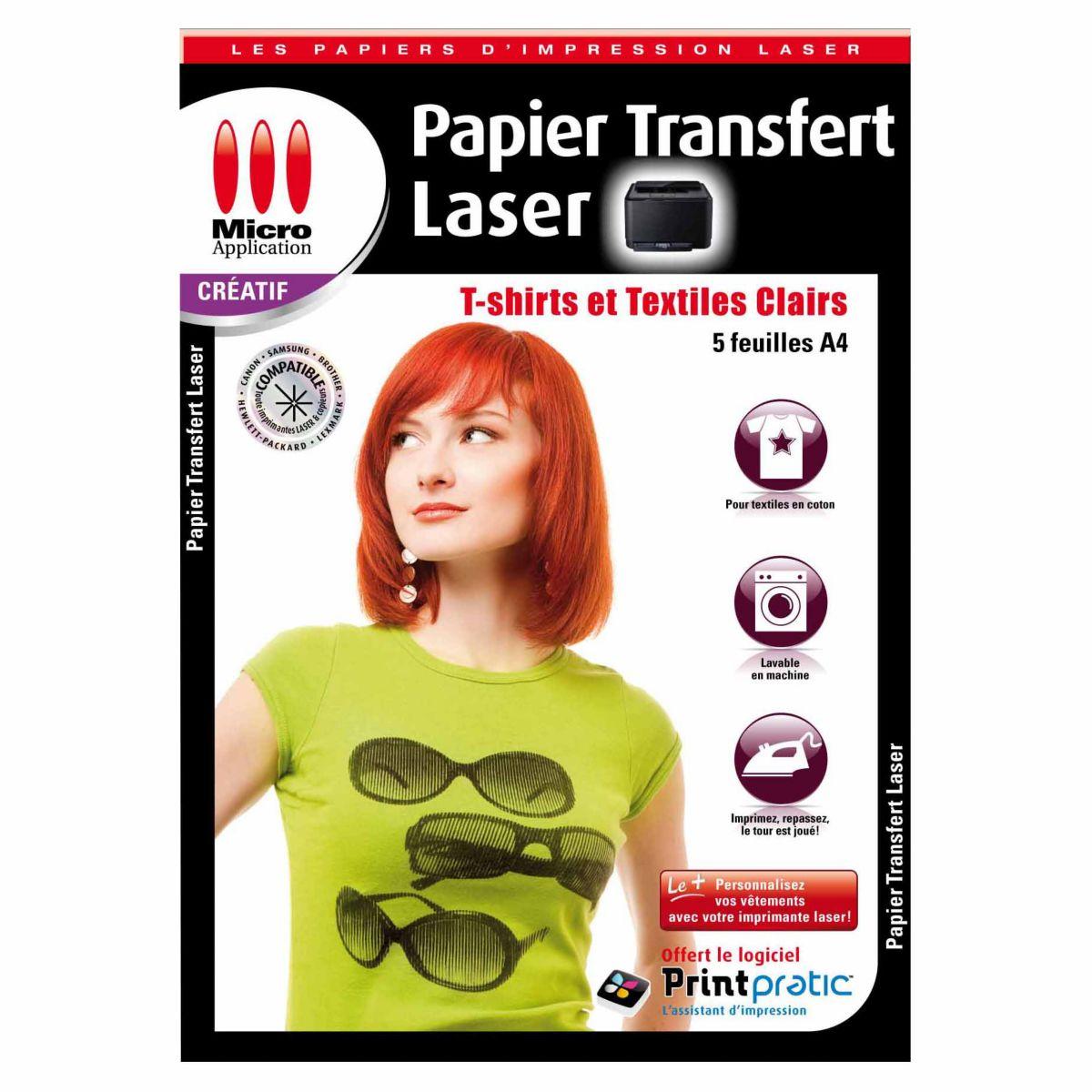 Papier cr�atif micro application transfert textile laser - 2% de remise imm�diate avec le code : school2 (photo) Papier cr�atif micro application transfert textile laser - 2% de remise imm�diate avec le code : school2 (photo)