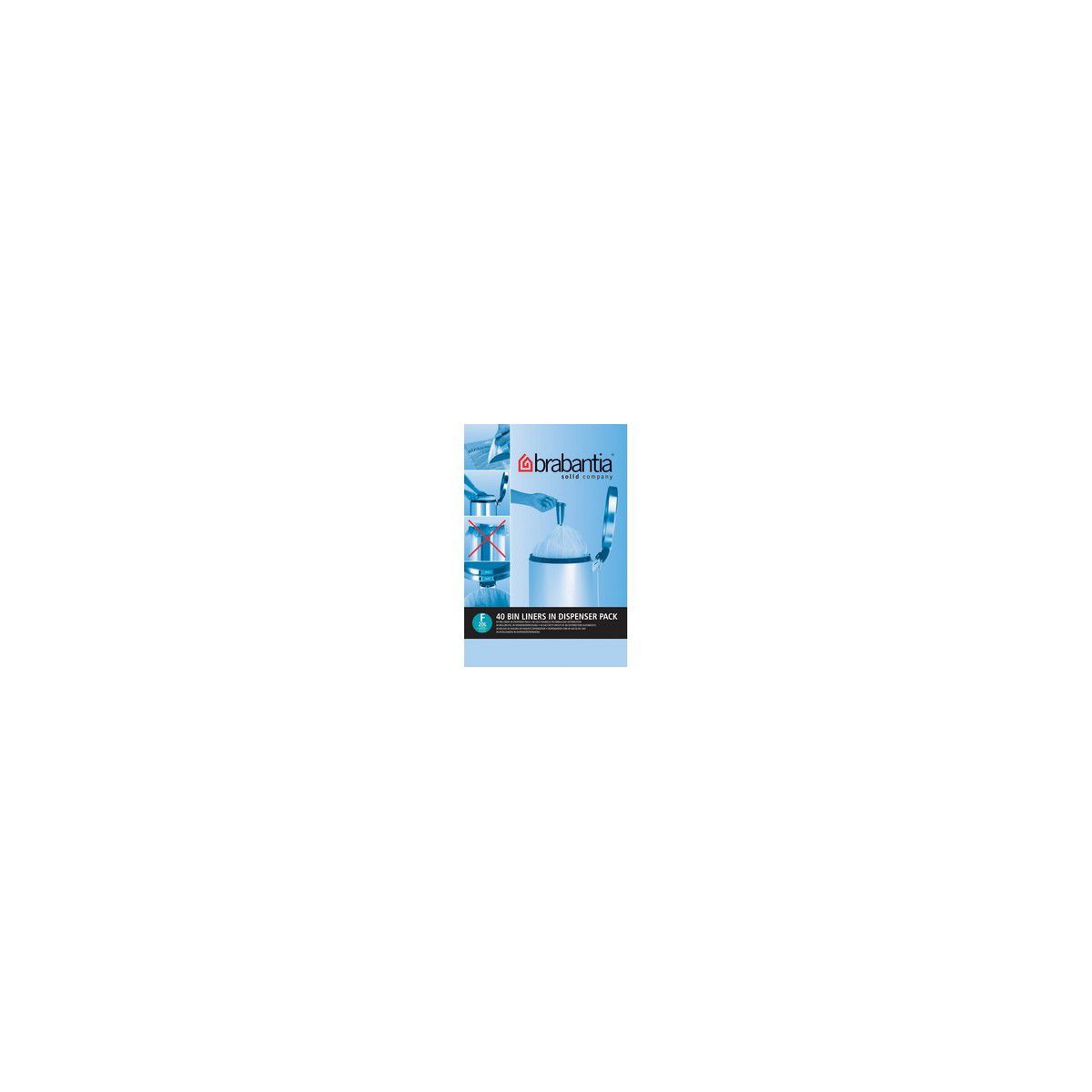 Distributeur brabantia sacs poubelle 20l- slim ref f (photo) Distributeur brabantia sacs poubelle 20l- slim ref f (photo)
