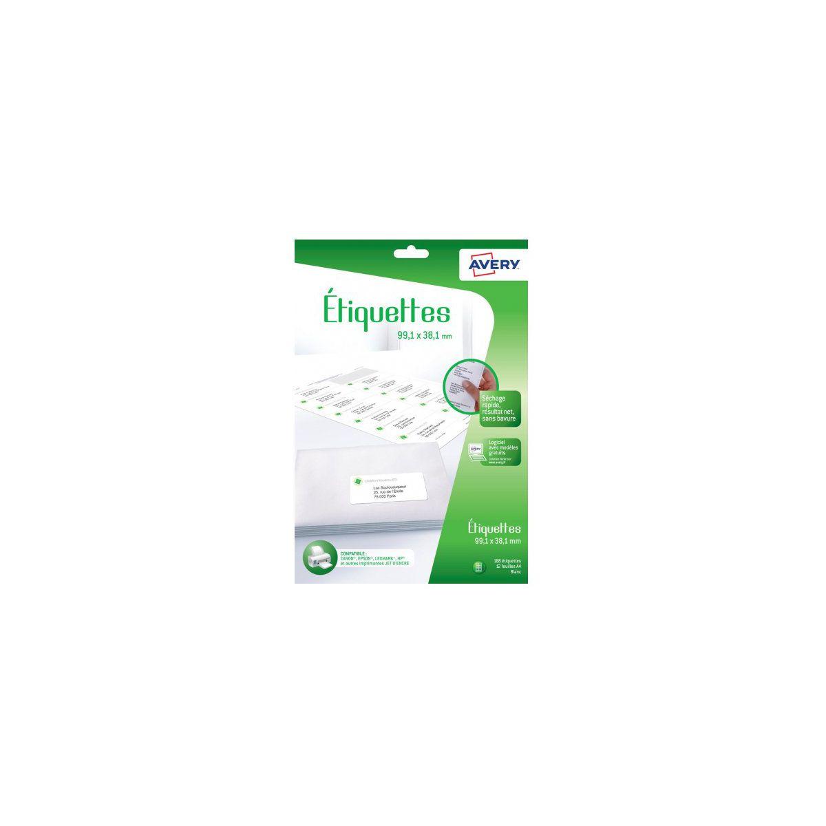 Papier cr�atif avery 168 etiquettes adressage 99,1x38,1mm - 2% de remise imm�diate avec le code : school2 (photo) Papier cr�atif avery 168 etiquettes adressage 99,1x38,1mm - 2% de remise imm�diate avec le code : school2 (photo)