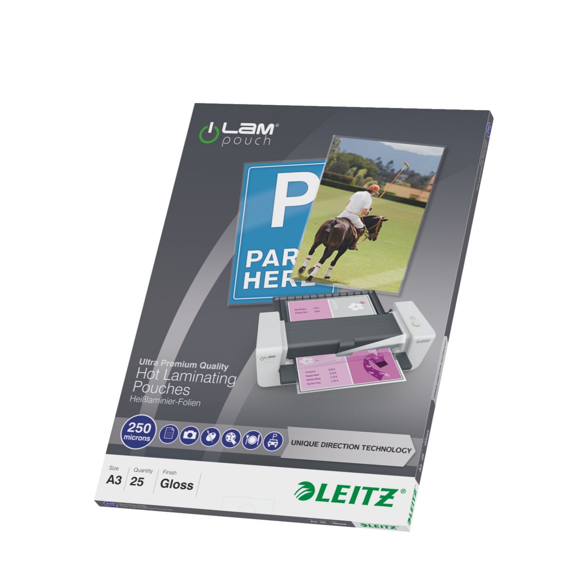 Consommable de bureau pour plastifieuse leitz pochettes 250 udt a3 boite de 25 (photo) Consommable de bureau pour plastifieuse leitz pochettes 250 udt a3 boite de 25 (photo)