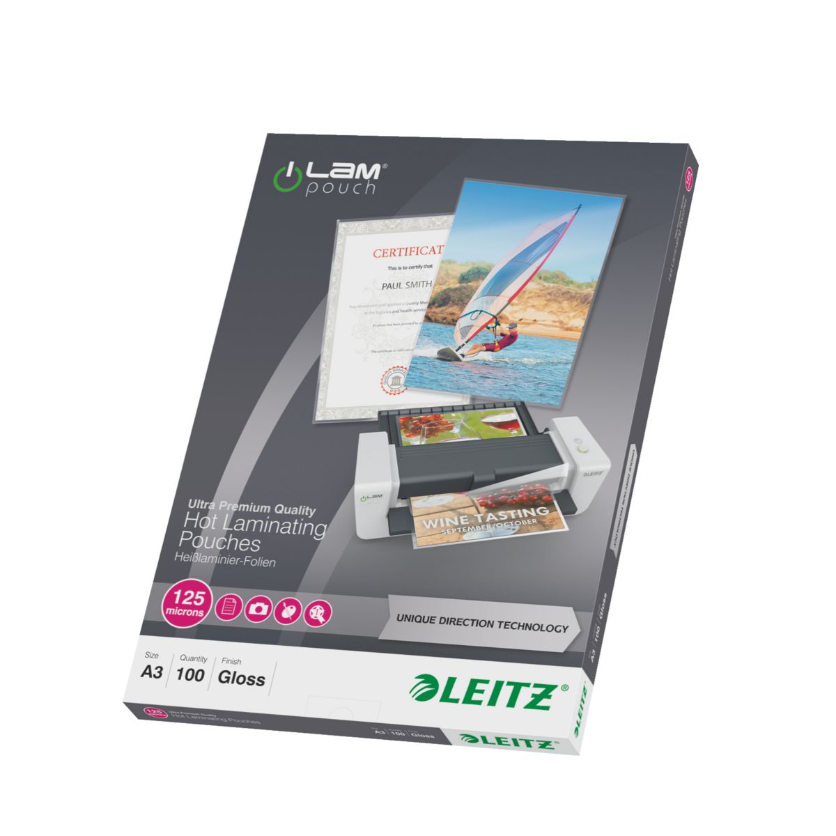 Consommable de bureau pour plastifieuse leitz pochettes 125 udt a3 boite de 100 (photo) Consommable de bureau pour plastifieuse leitz pochettes 125 udt a3 boite de 100 (photo)