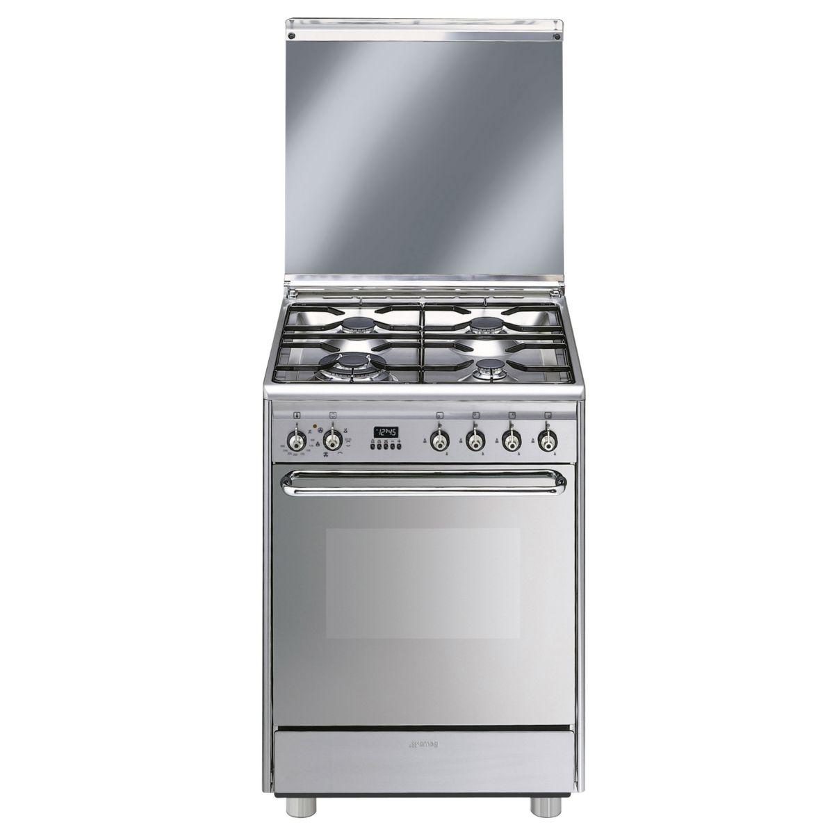 Cuisinière gaz smeg scb60mx9 - 2% de remise : code gam2 (photo) Cuisinière gaz smeg scb60mx9 - 2% de remise : code gam2 (photo)