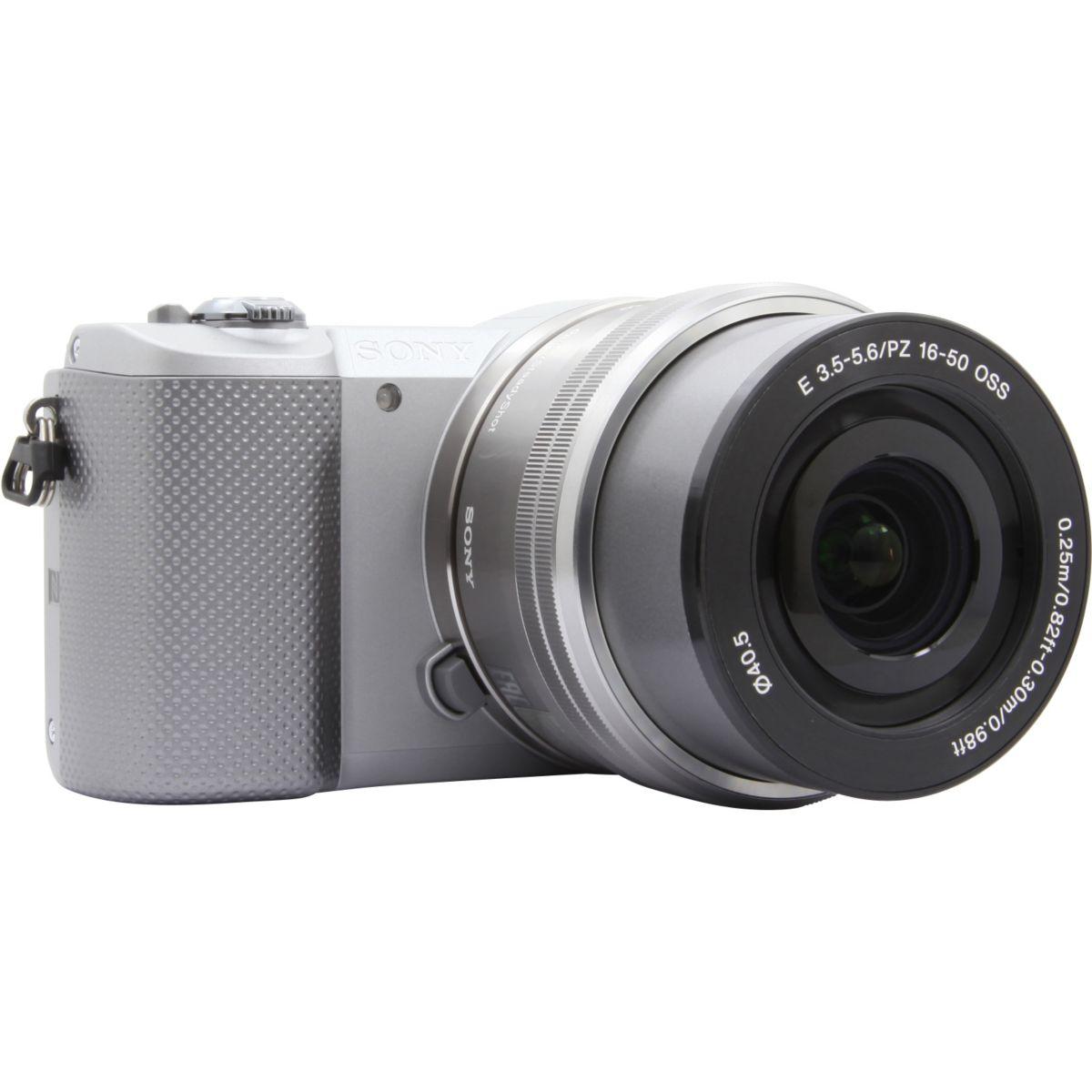 Appareil photo hybride sony a5000 gris + 16-50mm argent (photo) Appareil photo hybride sony a5000 gris + 16-50mm argent (photo)
