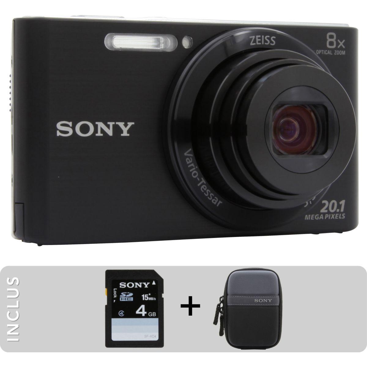 Appareil photo compact sony pack dsc-w830 noir + etui + sd 4go (photo) Appareil photo compact sony pack dsc-w830 noir + etui + sd 4go (photo)