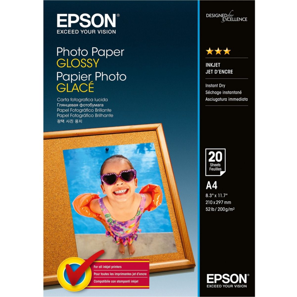 Papier photo epson glacé 200g a4 20 feuilles - produit coup de coeur webdistrib.com ! (photo) Papier photo epson glacé 200g a4 20 feuilles - produit coup de coeur webdistrib.com ! (photo)