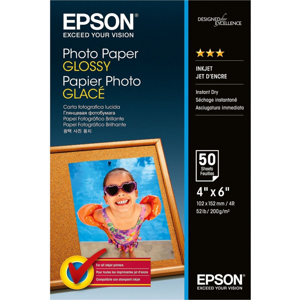 Papier photo epson glacé 200g 10x15 50 feuilles - produit coup de coeur webdistrib.com ! (photo) Papier photo epson glacé 200g 10x15 50 feuilles - produit coup de coeur webdistrib.com ! (photo)