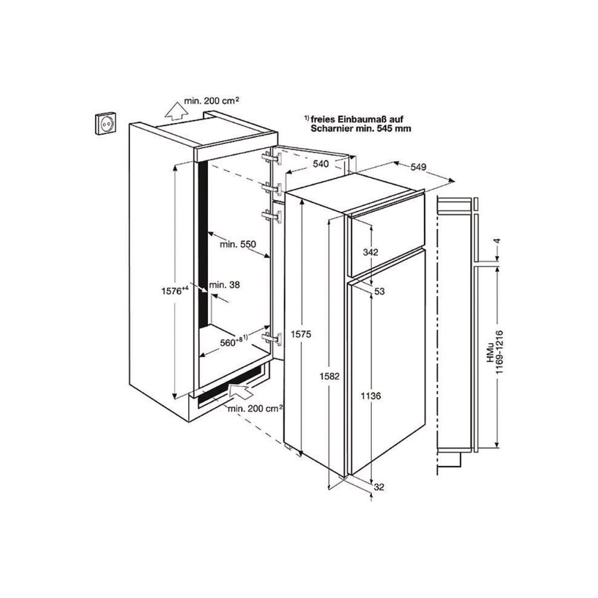 Réfrigérateur encastrable electrolux ejn2710aow - 2% de remise : code gam2 (photo) Réfrigérateur encastrable electrolux ejn2710aow - 2% de remise : code gam2 (photo)