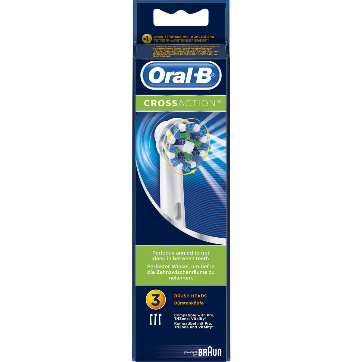 Brossette oral-b cross action x 3 - 10% de remise : code access10 (photo) Brossette oral-b cross action x 3 - 10% de remise : code access10 (photo)