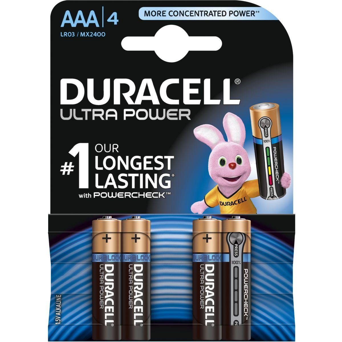 Pile non rechargeable duracell aaa x4 ultra power lr03 (photo) Pile non rechargeable duracell aaa x4 ultra power lr03 (photo)