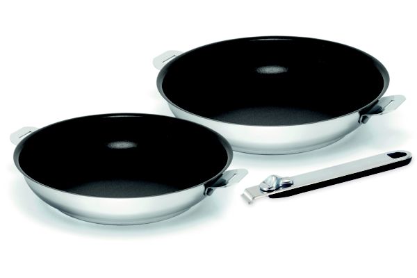 Batterie de po�les kitchen fun move-on 2 po�les diam24-28cm + 1 manche - livraison offerte : code liv (photo) Batterie de po�les kitchen fun move-on 2 po�les diam24-28cm + 1 manche - livraison offerte : code liv (photo)