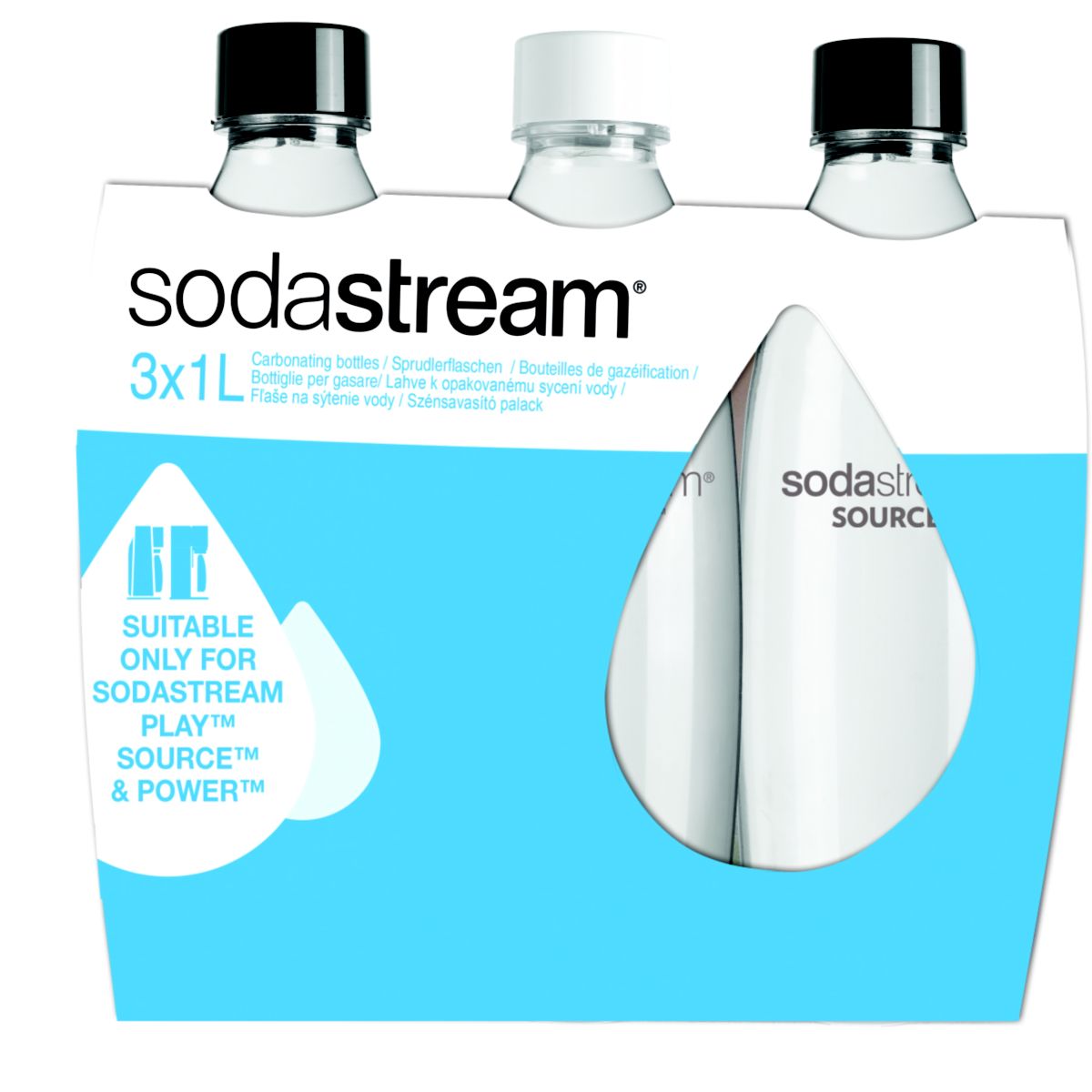 Pack sodastream 3 bouteilles pet fuse 1l (photo) Pack sodastream 3 bouteilles pet fuse 1l (photo)