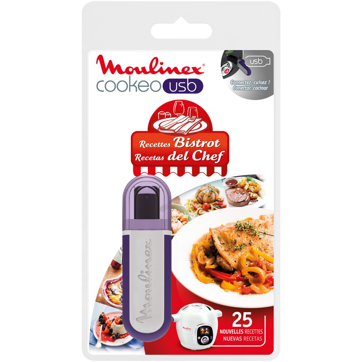 Clé usb moulinex clé usb cookeo- 25 recettes bistrot (photo) Clé usb moulinex clé usb cookeo- 25 recettes bistrot (photo)