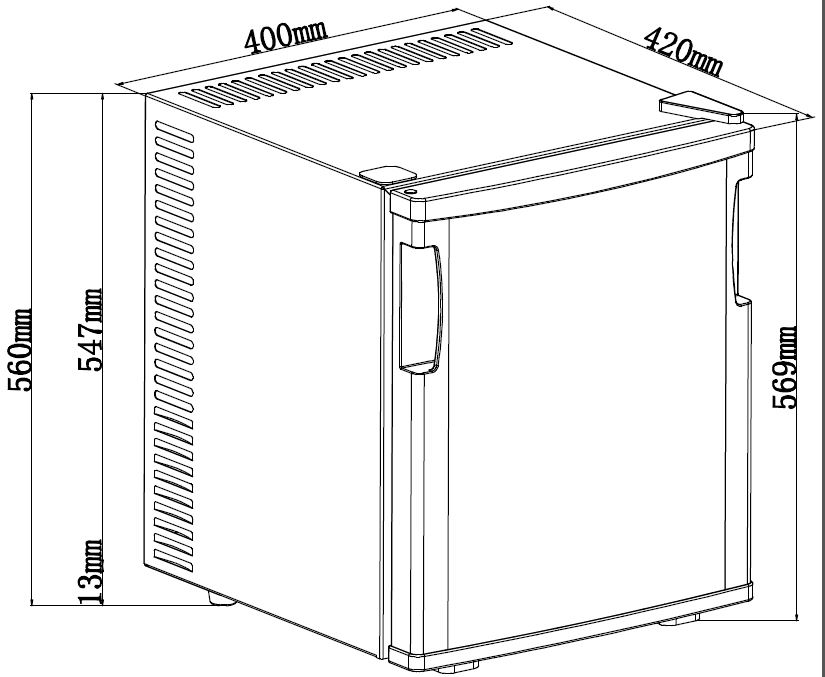 Mini réfrigérateur MB40N Brandy Best